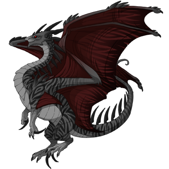 scary red dragon demon