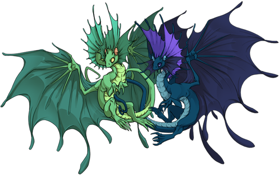 A male and female pair of Fae dragons.