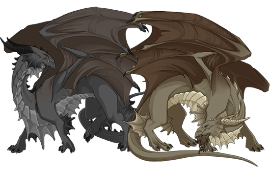 A male and female pair of Guardian dragons.