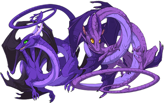 A male and female pair of Spiral dragons.