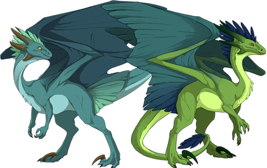 A male and female pair of Wildclaw dragons.