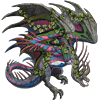 a small image of a Cottoncandy Marble/Avocado Mottle/Azure Porcupine f pose Banescale dragon with Ice Common eyes and a Wind fest skin linking to the dragon in my lair